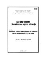 Nghiên cứu các giải pháp nâng cao độ chính xác đo cao GPS trong điều kiện Việt Nam