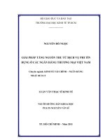 Giải pháp tăng nguồn thu từ dịch vụ phi tín dụng ở các ngân hàng thương mại Việt Nam