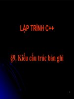 Bài giảng C - Kiểu cấu trúc