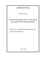 Xây dựng hệ thống quản lý bản đồ số dựa trên công nghệ mapserver