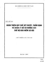 Hoàn thiện cơ chế xét duyệt, thẩm định và quản lý hồ sơ hưởng các chế độ BHXH