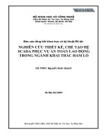 Nghiên cứu thiết kế, chế tạo hệ thống SCADA phục vụ an toàn lao động trong khai thác