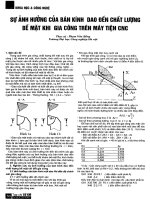 Sự ảnh hưởng của bán kinh dao đến chất lượng bề mặt khi gia công 1 trên máy tiện CNC