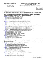 Đề thi tuyển sinh đại học, cao đẳng môn tiếng anh năm 2009 mã đề 428