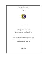 Tự động đánh giá quan điểm người dùng