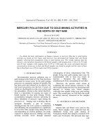 Ô nhiễm thủy ngân do các hoạt động khai thác vàng ở Bắc Việt Nam