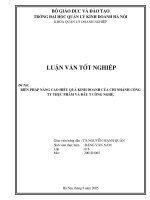 Biện pháp nâng cao hiệu quả kinh doanh
