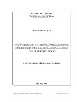 Tuyển chọn, nuôi cấy chủng Aspergillus oryzae sinh tổng hợp endo-β-1,4-glucanase và xác định tính chất lý hóa của nó