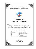 Hoạt động thanh toán quốc tế tại Ngân hàng Thương mại cổ phần Công Thương Việt Nam