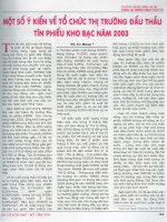 Một số ý kiến về tổ chức thị trường đấu thầu tín phiếu kho bạc năm 2003 .pdf