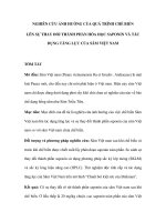 Sự thay đổi thành phần hóa hoc saponin và tác dụng tăng lực của sâm Việt Nam