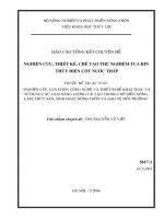 Nghiên cứu thiết kế chế tạo thử nghiệm tua bin thủy điện cột nước thấp