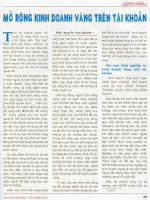 Mở rộng kinh doanh vàng trên tài khoản