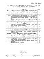 Giải pháp nhằm nâng cao hiệu quả quản lý nợ tại Ngân hàng nông nghiệp và phát triển nông thôn tỉnh Vĩnh Phúc
