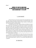 Những suy nghĩ và nhận định về tình hình du lịch thế giới và việt nam sau sự kiện ngày 119 tại mỹ .doc
