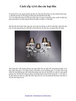 Cách xếp vị trí cho các loại đèn