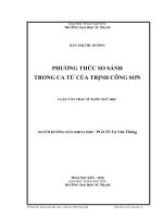 Phương thức so sánh trong ca từ của trịnh công sơn