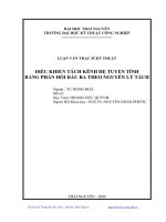 Điều khiển tách kênh hệ tuyến tính bằng phản hồi đầu ra theo nguyên lý tách