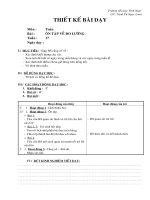 Giáo án Toán học - Lớp 2 - Ôn tập đo lường - Tuần 17