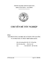Giải pháp nâng cao hiệu quả sử dụng vốn tại Công ty cổ phần đầu tư phát triển khoa bằng
