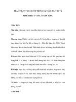 Phẫu thuật nội soi mở thông sàn não thất III và sinh thiếu u vùng tuyến tùng