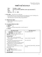 Giáo án Tự nhiên và Xã hội - Lớp 2 - Giữ sạch môi trường xung quanh