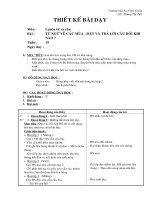 Giáo án Luyện từ và câu - Lớp 2 - Từ ngữ về các mùa