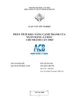 Phân tích khả năng cạnh tranh của ngân hàng Á Châu – Chi nhánh Cần Thơ