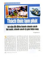 Thách thức lạm phát và vấn đề điều hành chính sách lãi xuất, chính sách tỷ giá hiện nay