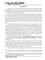 Giải pháp hoàn thiện nghiệp vụ kế toán cho vay tại Sở Giao dịch I Ngân hàng Nôn nghiệp & Phát triển Nông thôn Việt Nam