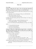 Một số biện pháp Marketing nhằm phát triển thị trường sản phẩm máy công cụ của Công ty cơ khí Hà Nội