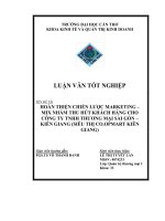 Hoàn thiện chiến lược marketing – mix nhằm thu hút khách hàng cho công ty TNHH thương mại Sài Gòn – Kiên Giang (Siêu thị Co.opmart Kiên Giang)