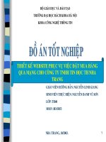 Thiết kế website phục vụ việc đặt mua hàng qua mạng cho công ty TNHH tin học Nha Trang