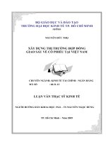 Xây dựng thị trường hợp đồng giao sau về cổ phiếu tại Việt Nam