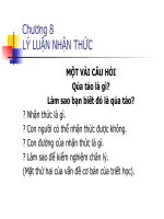 Bài giảng triết học - Chương 8