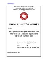 Hoạt động thanh toán quốc tế của Ngân hàngTMCP Đông Nam á- SeABank Thực trạng và một số giải pháp phát triển