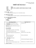 Giáo án Toán học - Lớp 2 - Phép cộng không nhớ 1000