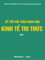 Kinh tế tri thức và những vấn đề đặt ra với việt nam (2 tập)