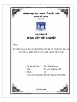 Tổ chức hạch toán chi phí sản xuất và tính giá thành sản phẩm tại Công ty Cơ khí - Điện Thủy Lợi