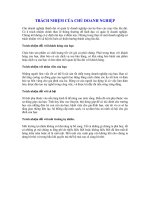 TRÁCH NHIỆM CỦA CHỦ DOANH NGHIỆP