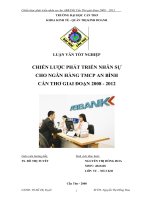 Chiến lược phát triển nhân sự cho ABBANK Cần Thơ giai đoạn 2008 – 2012