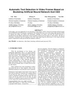 Automatic text detection in video frames.