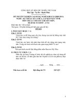 Đề thi lý thuyết kỹ thuật sửa chữa, lắp ráp máy tính 14