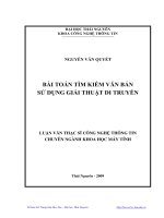 Bài toán tìm kiếm văn bản sử dụng giải thuật di truyền