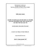 Nghiên cứu mối quan hệ giữa mòn và tuổi bền của dao gắn mảnh PCBN theo chế độ cắt khi tiện thép 9XC qua tôi