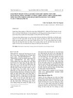 Giải pháp nhằm nâng cao khả năng huy động vốn cho ngân hàng nông nghiệp và phát triển nông thôn thành phố, thái nguyên trong giai đoạn khủng hoảng tài chính, và suy thoái kinh tế