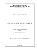 Xây dựng hệ thống truy xuất thông tin