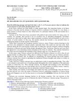 Đề thi tuyển sinh đại học, cao đẳng môn tiếng anh năm 2010 mã đề 461