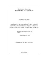 Nghiên cứu các giao diện kết nối cung cấp khả năng phát triển dịch vụ gia tăng cho mạng thế hệ sau - Next Generation Network