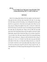 Vai trò kinh tế của Nhà nước trong nền kinh tế thị định hướng xã hội chủ nghĩa ở nước ta hiện nay
